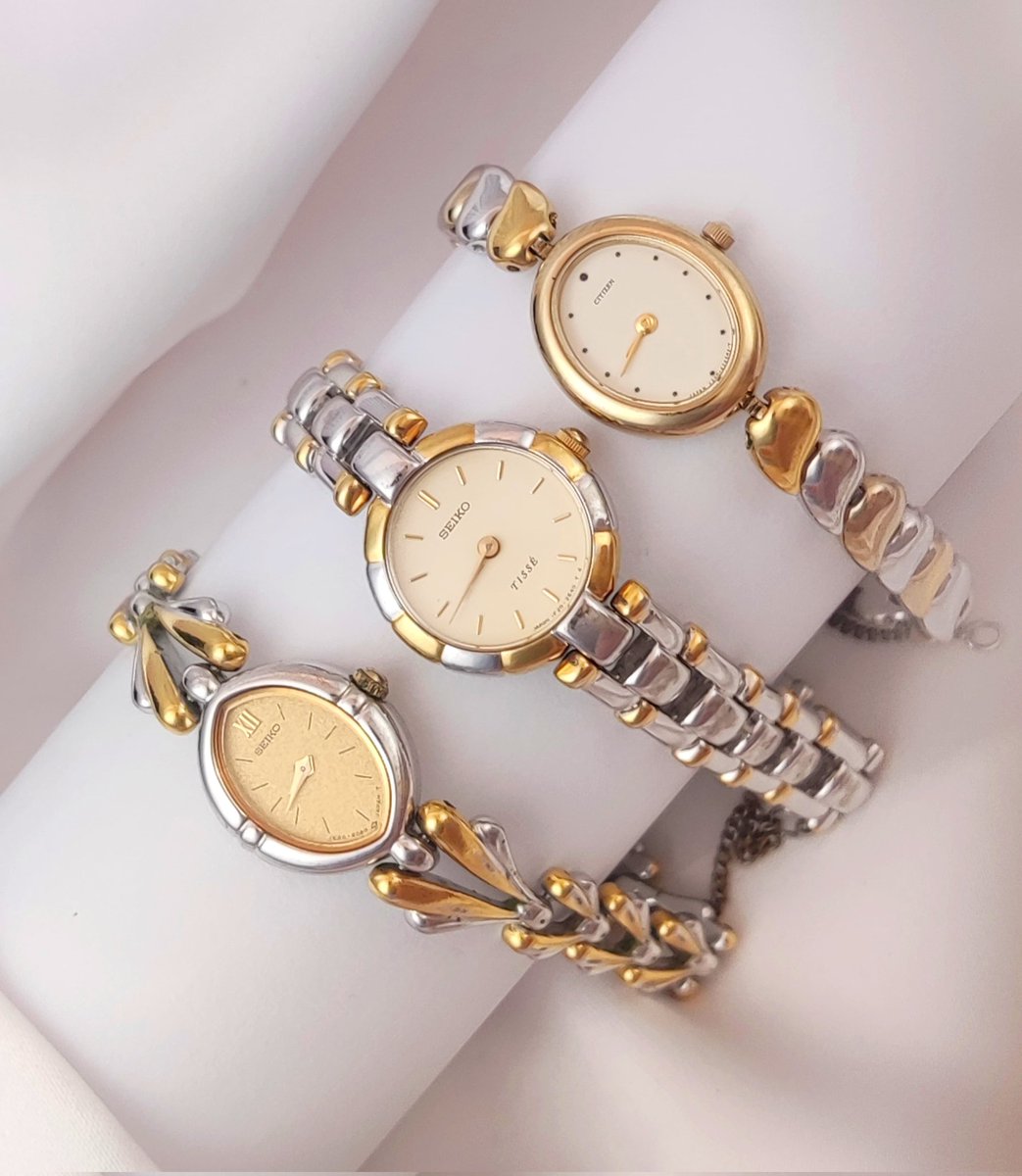 cuddlex2c's tweet photo. seiko &amp; citizen two-tone series
for moments worth to wearing these gorgeous timepieces😍✨
dm for inquiries &amp; good price💸
#VintageWatch https://t.co/N38ljet9ut