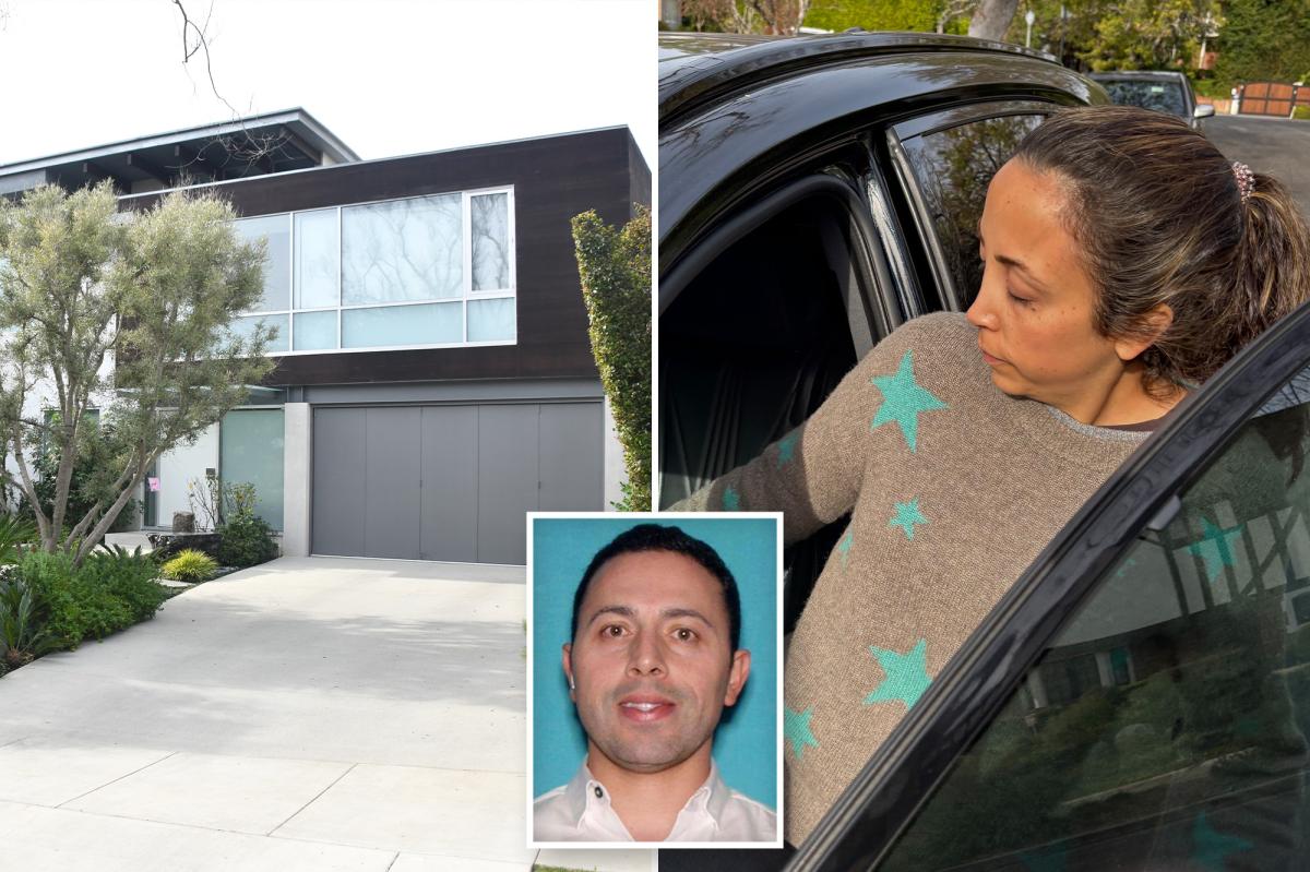 nypost's tweet image. Wife of accused LA homeless charity fraudster makes mad dash as neighbors dish on couple’s luxe lifestyle in $7M mansion trib.al/0vK08K9