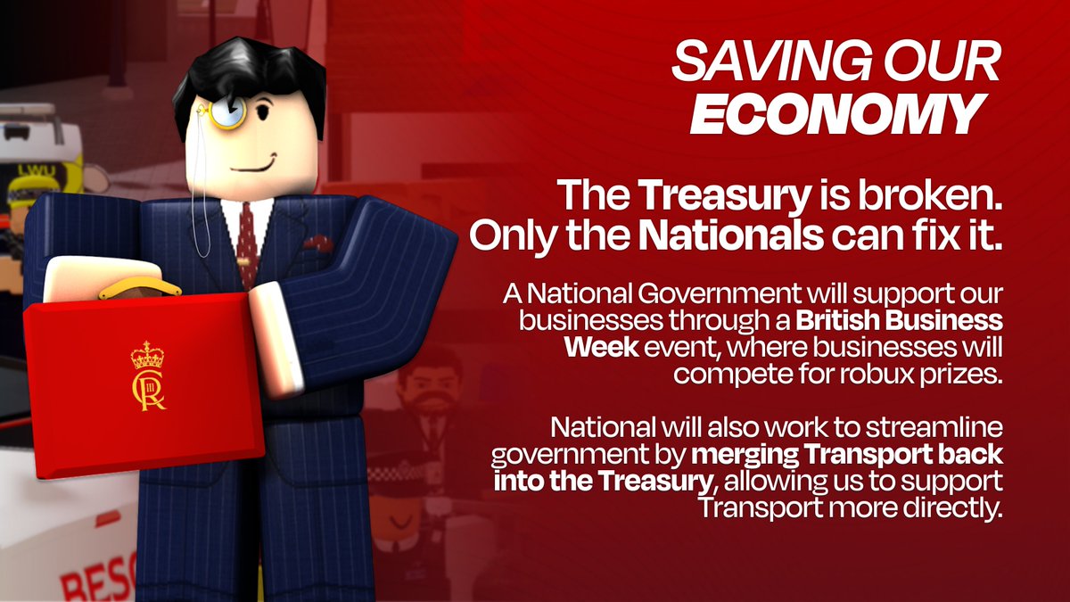 📉🥀 The Treasury is broken.
🇬🇧🦁 Only the Nationals can fix it.