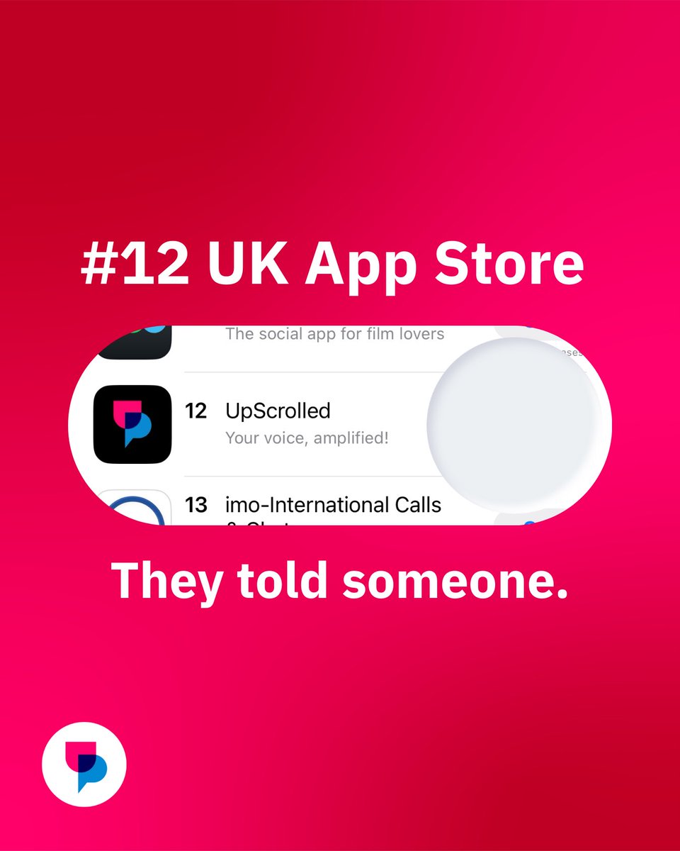 realUpScrolled's tweet image. We left you alone for 24 hours.
You told someone. They told someone. They told everyone.
#11 US 🇺🇸 #12 UK 🇬🇧 #14 AUS 🇦🇺
Time to scroll differently.