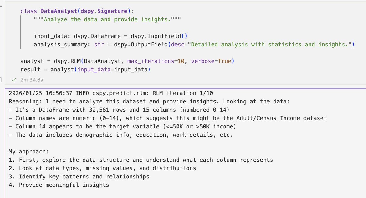 RLM DataFrame output