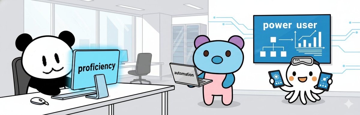 pandapipandapi's tweet photo. AI使いこなせないと仕事失う時代に…💻🤖
・proficiency: 熟練、習熟度
・automation: 自動化
・power user: パワーユーザー
#オンライン英会話 #ネイティブキャンプ #デイリーニュース
Workers Who Master AI Tools Gain Competitive Edge https://t.co/N0txiwheQQ https://t.co/pE9muEHLHY