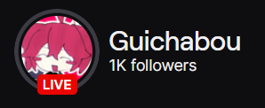 Guichabou's tweet photo. Tysm everyone for 1k followers on twitch❤️ https://t.co/2wT2eEAWBY