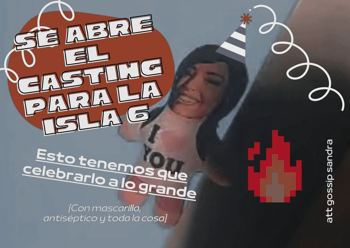 ᅠ
ᅠᅠᅠᅠ  ᅠ   ABIERTO   EL   CASTING   PARA 
ᅠᅠᅠ    ᅠ    𝐋𝐀 𝐈𝐒𝐋𝐀 𝐃𝐄 𝐋𝐀𝐒 𝐓𝐄𝐍𝐓𝐀𝐂𝐈𝐎𝐍𝐄𝐒 𝟔.
ᅠᅠᅠ     ᅠ     más   información   en   el   hilo.
ᅠᅠᅠ