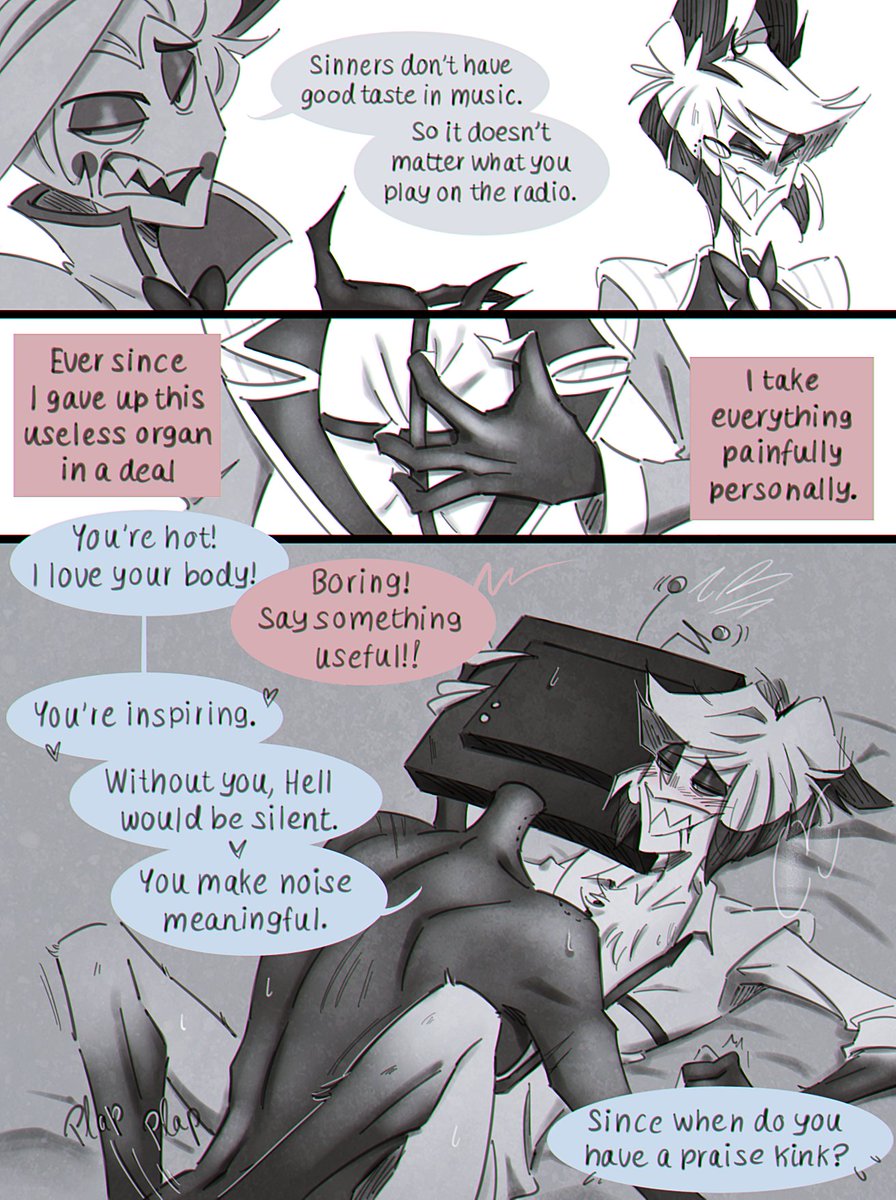 #radiostatic #staticradio #voxal
I like the idea that sinners don’t need organs to live, they’re symbolic. Hearts can be sold like souls: not as pumps, but as the ability to love yourself. 

That’s how Alastor ends up needing other people’s validation.