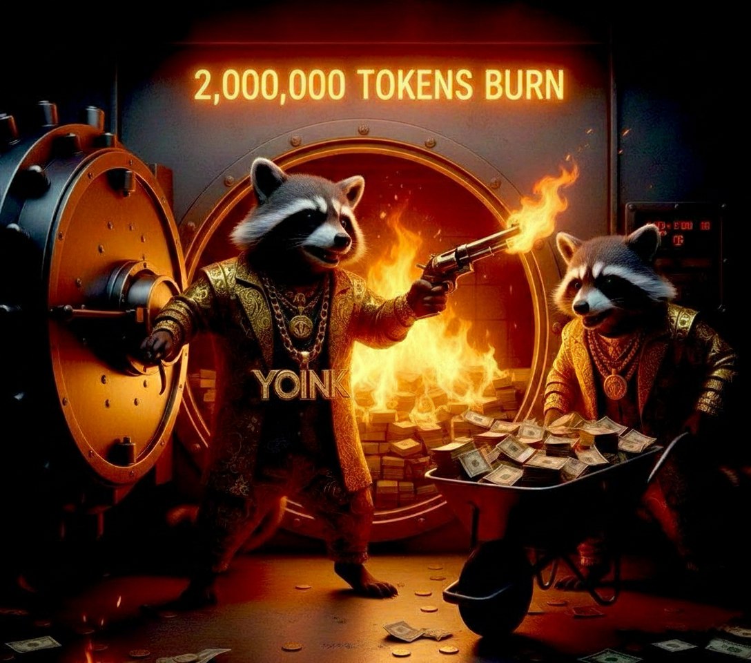 We've just completed another massive token burn  🦝🦝

2,000,000 $YOINK tokens have been bought back and permanently burned! 🔥🔥

solscan.io/tx/6P8uf7a9x3u…

You can track the buybacks 👇

solscan.io/account/7xYrxr…

#memecoin #Solana #YOINK
