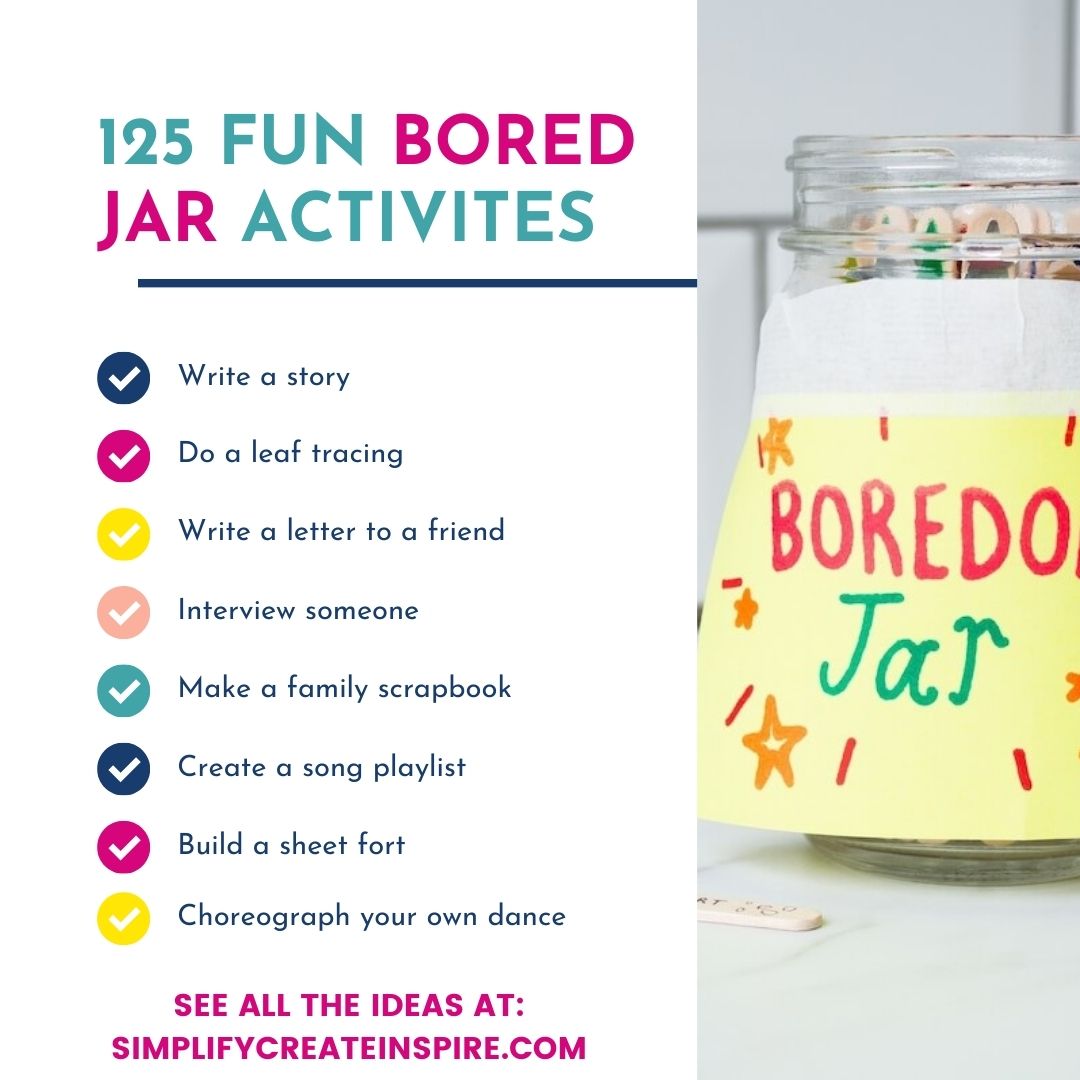 SimplifyCreate's tweet image. Make your own boredom jar so you don't have to hear those dreaded 'I'm bored' words from your kids again:

👉 simplifycreateinspire.com/bored-jar-idea…