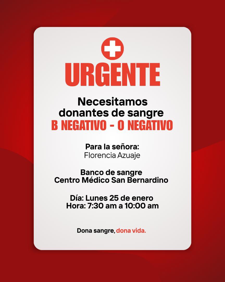 Si alguien por aquí es donante o conoce a quien lo sea de este tipo de sangre, y pueda colaborar! es un caso conocido
También ayuda mucho compartirlo
Gracias de antemano!
