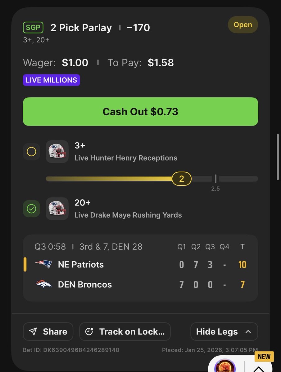 RL_1625's tweet photo. @DKSportsbook Cmon Henry, one more reception https://t.co/vS7sNYdRqt