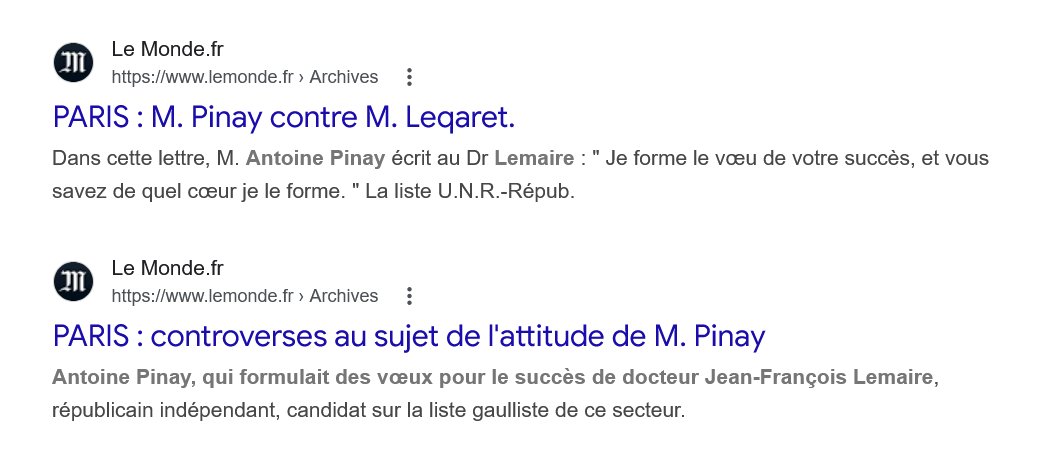 Antoine Pinay, ancien président du Conseil, fondateur du Cercle (qui s'est d'abord appelé le Cercle Pinay) est le gros angle mort dans l'affaire des hommes du 97, rue du Bac.
Pinay était proche de Jean-François Lemaire, et de la famille Chatin; en 1965 Pinay a soutenu la