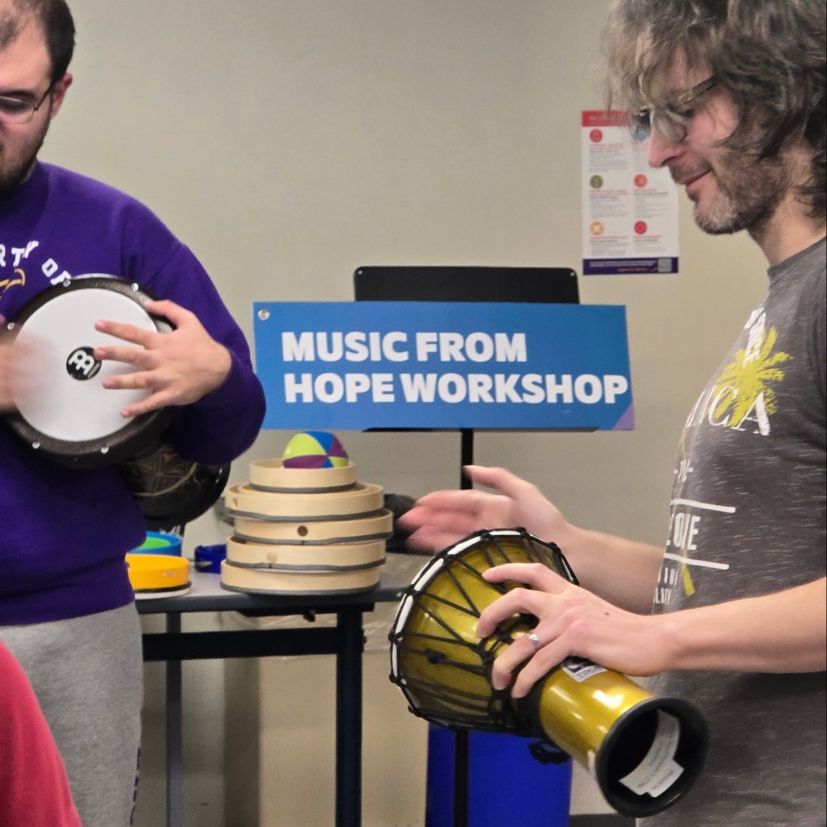 MusicFromhope's tweet photo. We are so honored to be invited to @WilfridLaurieru in Kitchener,Ontario by lauriercommunitymusic to facilitate a workshop for @lauriermusic  students on using music in community settings.

#toronto #musicfromhope #Kitchener #lauriermusicfaculty #Ontario #arts https://t.co/rMpalaSI1Q