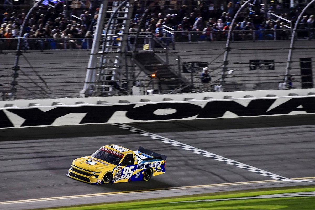 GKRacing95's tweet photo. We’re looking forward to bringing the @Backyard_Blues Chevy back to the high banks of @DAYTONA with @claygreenfield behind the wheel again in a couple weeks to build off of last year! #Nascar #GKalltheway https://t.co/BDy28POBB3