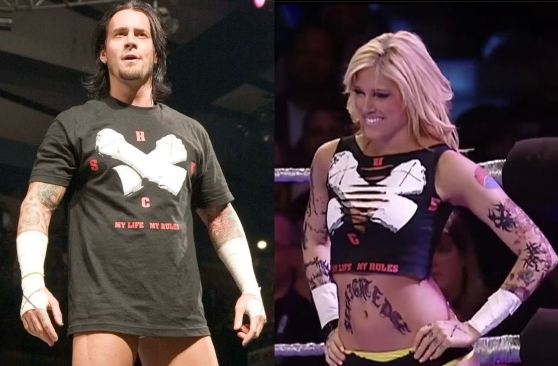Kelly Kelly dressed up as CM Punk 😭
