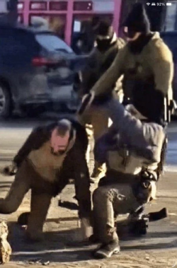 mattplatkin's tweet image. Every American must reckon with this photo. Do not turn away from it. 

Alex Pretti cared for those who protected us. He was a hero. 

We need accountability at every level. Noem. Bovino. Miller. Vance. And whoever this masked coward is. 

Enough.