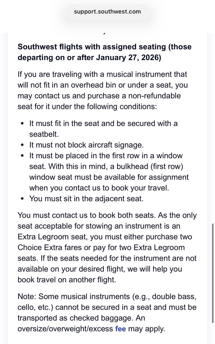 MichaelFortney's tweet photo. Once again @SouthwestAir employees don’t know their own policy about instruments. 

You may want to educate them on how it works before they violate federal law…again. 

@FAANews @The_AFM https://t.co/xZQB0t24g4