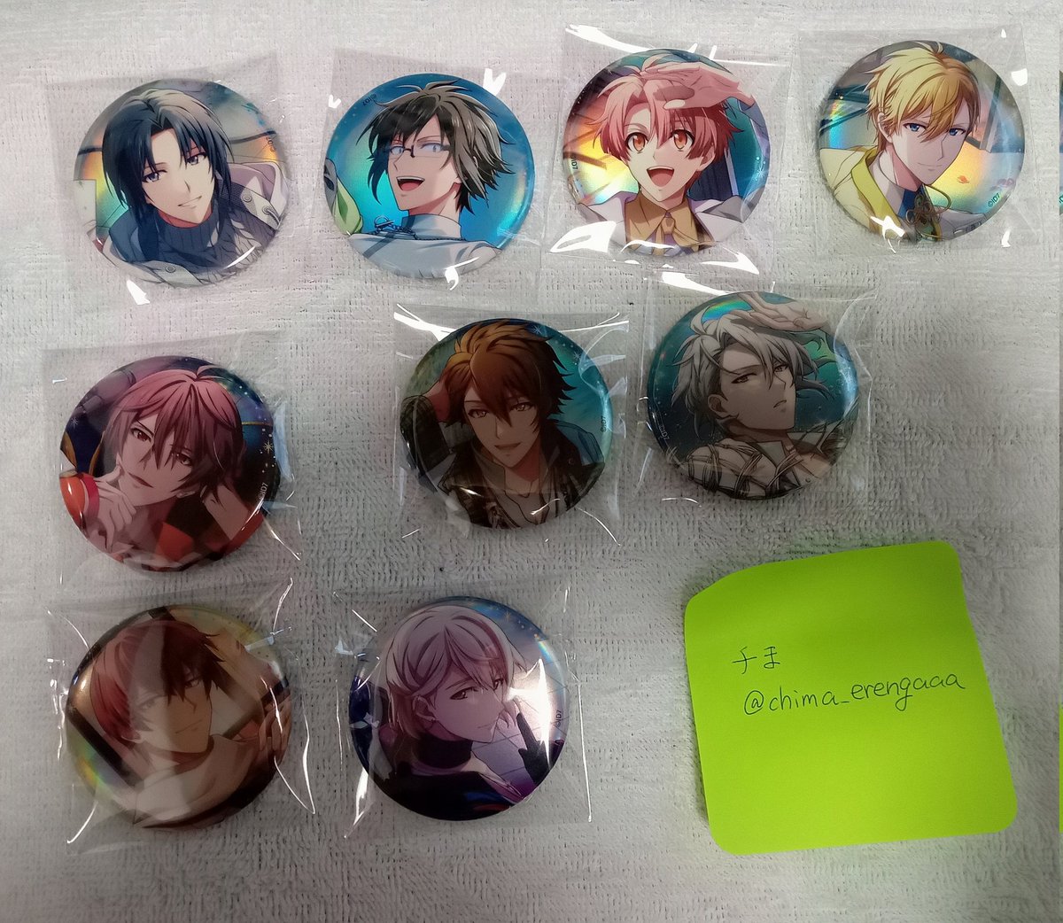 chima_erengaaa's tweet photo. 【交換】アイナナ  アイドリッシュセブン　16PRODUCERS  缶バッジ  ブロマイドコレクション　缶バ

譲)
一織、大和、三月、ナギ、楽、龍之介、トウマ、巳波、虎於

求)
百、千、環
左から順に決まり次第

都内手渡しまたは郵送

検索からでもお気軽にお声掛けください。
→ https://t.co/5eO7r4HMPI