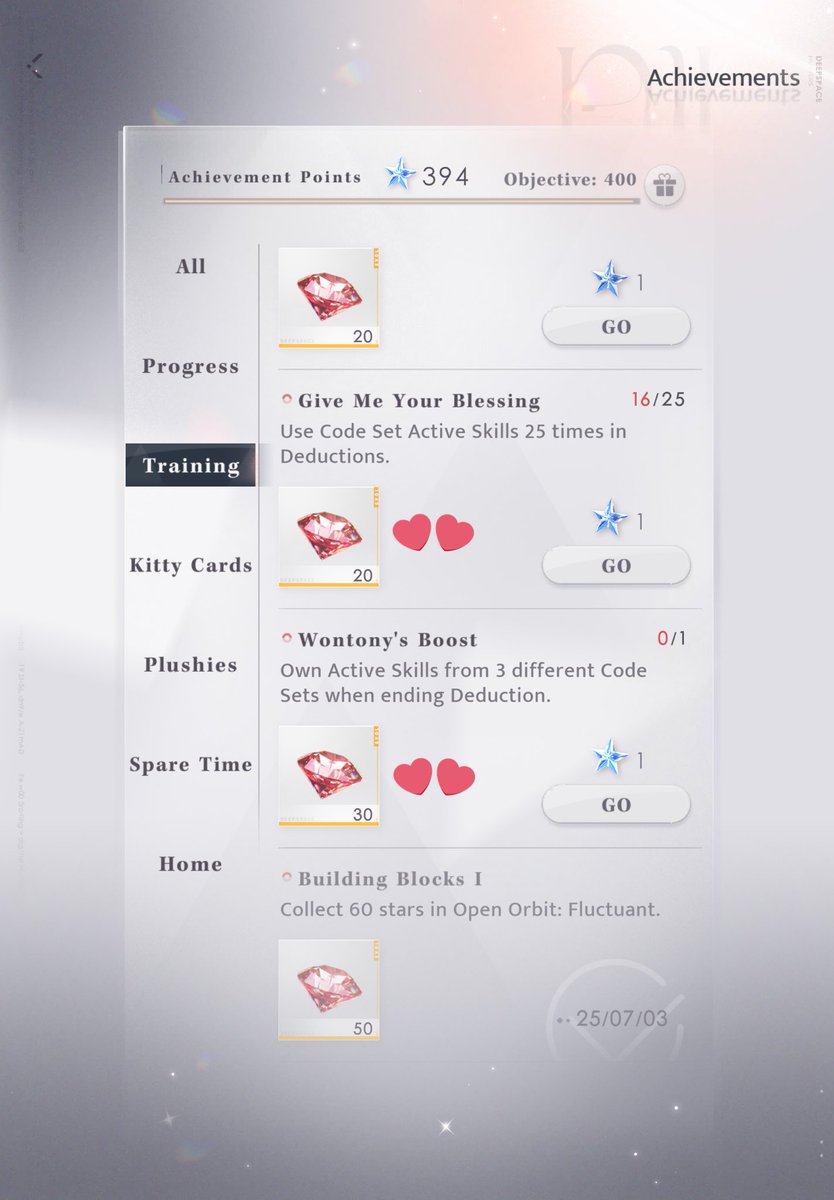 What the fuck is this, those two achievements
I gave up, seriously 🫩

#ladstwt #LoveandDeepspace