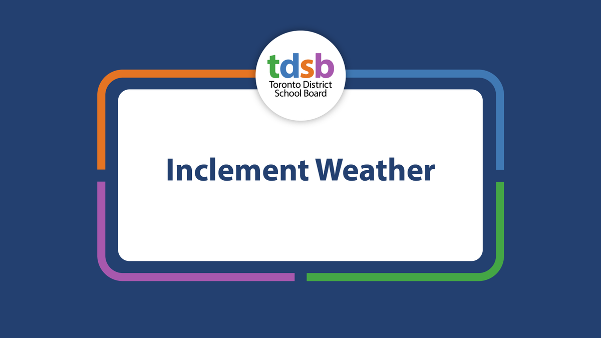 All TDSB schools, sites and administrative buildings (including Child Care centres) will be closed to students and most staff on Monday, January 26, due to ongoing snow removal and a Major Snow Storm Condition and Significant Weather Event declared by the City of Toronto.