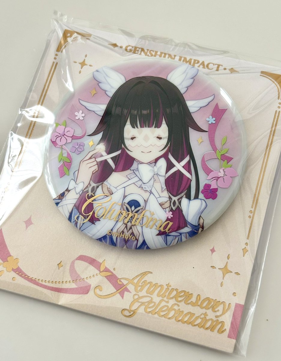 コロンビーナの原神5周年缶バ 買っちゃった🌙💕 ほんとかわいい~！ #原