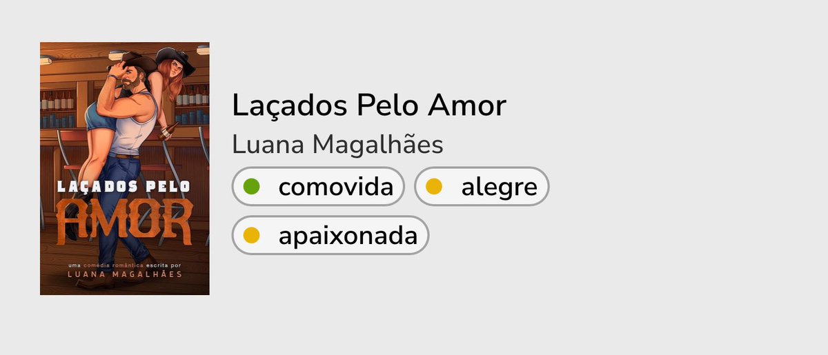 mizzcz's tweet image. 02. Laçados Pelo Amor – Luana Magalhães 

★ ★ ★ ★ 

“Para o meu cowboy, a prova viva de que o amor é a história mais bonita que se pode contar.”