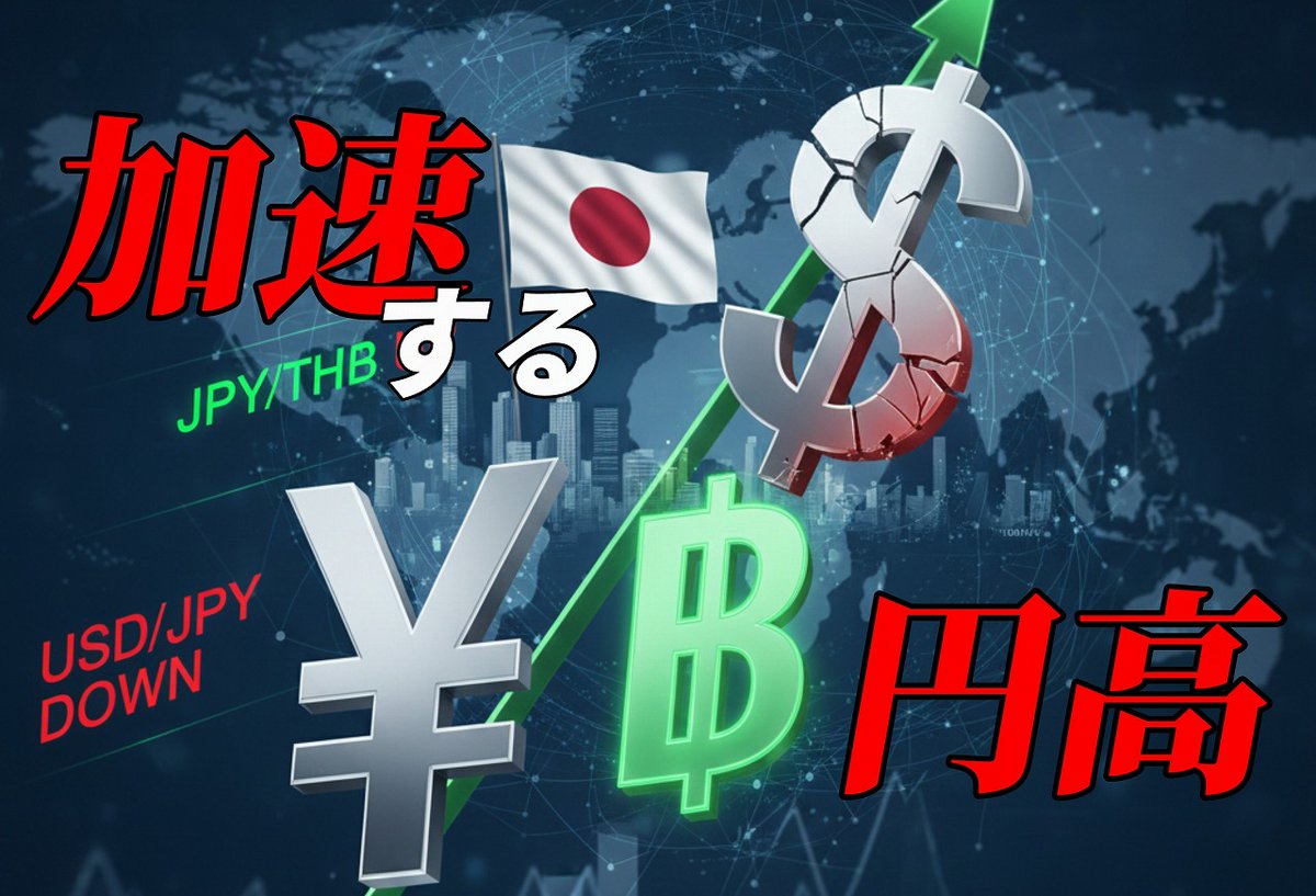 ドル円153円台で円高急進！「レートチェック」実施報道で市場反応。タイバーツ相場も連動。 #ドル円相場 #タイバーツ円 #高市政権 #選挙 #レートチェック  #日銀 #ニューヨーク連邦準備銀行 https://t.co/K1Cbx6EgVP