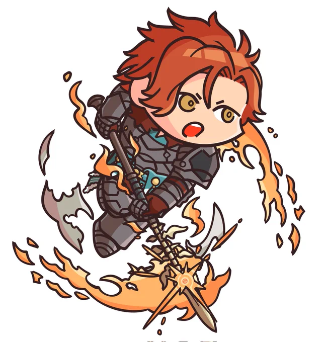 Sylvain chibi to celebrate day 4 / interim results of CYL, let's keep going!! #FEHeroes #FireEmblem #FE3H