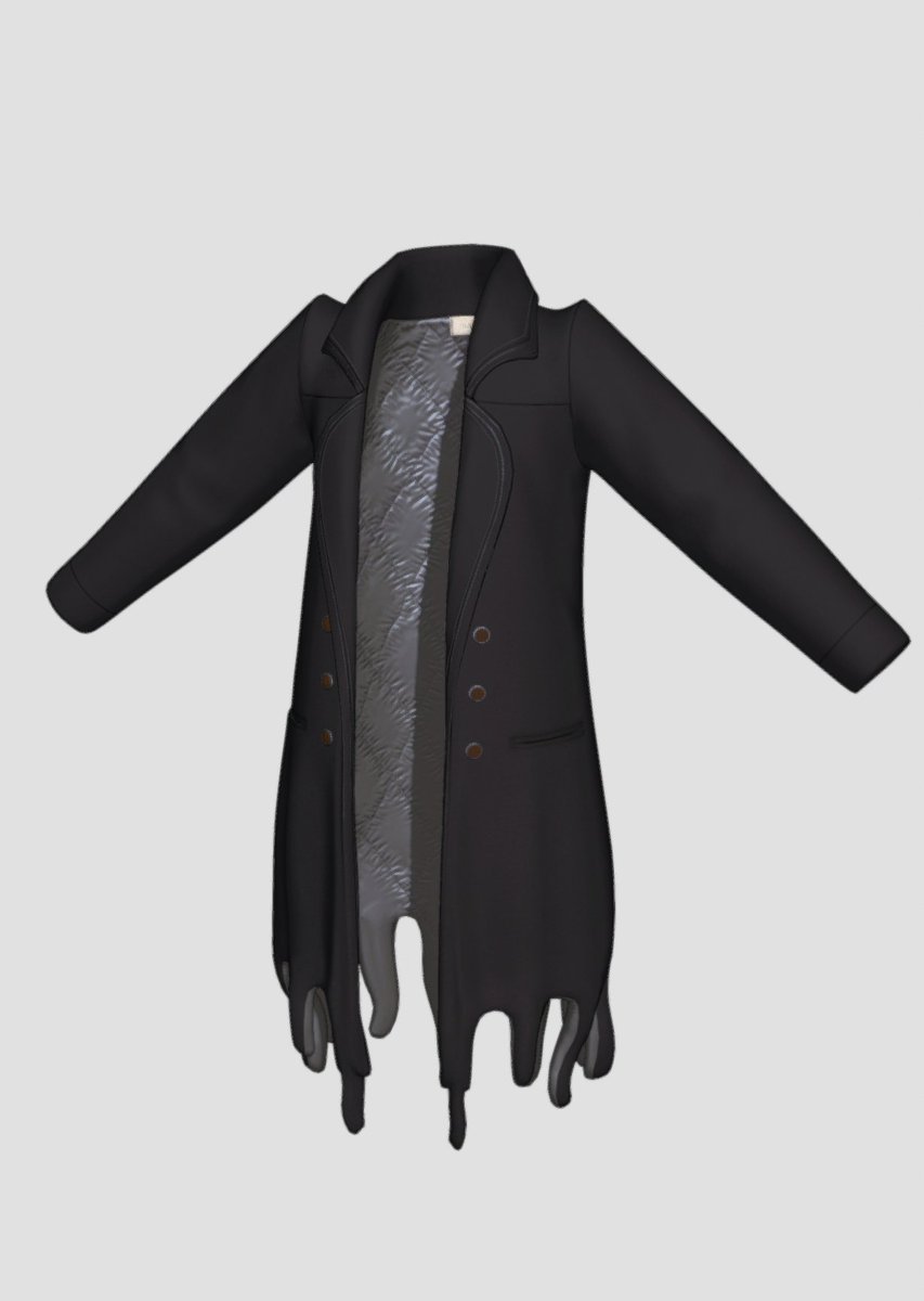 dennou404's tweet image. 現在製作中のアバターのコートのデザインが漸く～