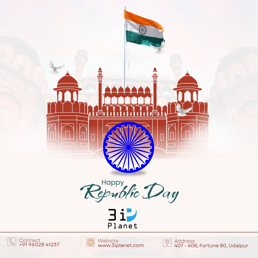 Happy 77th Republic Day 2026
On this proud day, 3i Planet salutes the spirit of our Constitution and the unity, strength, and diversity of India
Wishing everyone a day filled with pride and patriotism. Jai Hind!
3iplanet.com
#3iPlanet #RepublicDay2026 #HappyRepublicDay