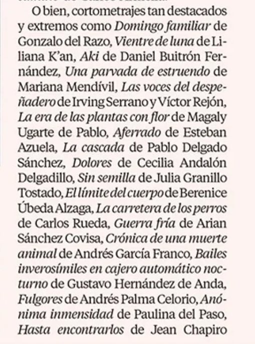 Los mejores cortometrajes mexicanos 2025 de acuerdo al Maestro Jorge Ayala Blanco. interactivos.eluniversal.com.mx/2025/confabula…