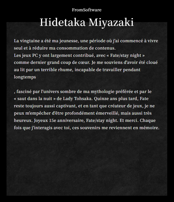 SoFew_amz's tweet photo. @xosvex Fate est l'un des plus gros piliers de la fantaisie moderne. (Surtout sur le système de magie/worldbuilding qui est la base de tous vos animes modernes) De gros noms en parlent comme une référence. Il suffit de voir QUI a célébré Fate lors de son 15e anniv pour voir la portée https://t.co/E8POkJStZS