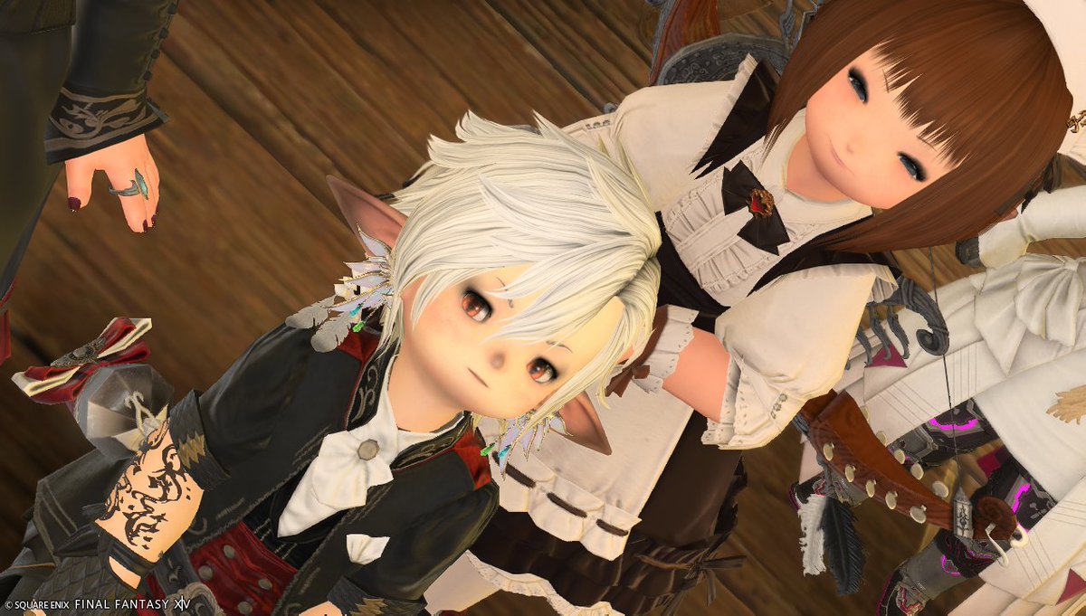 #おはララ なのですよ～♪

今日はカワイイ白キツネさんとご挨拶～♪
#FF14 #FFXIV #ララフェル