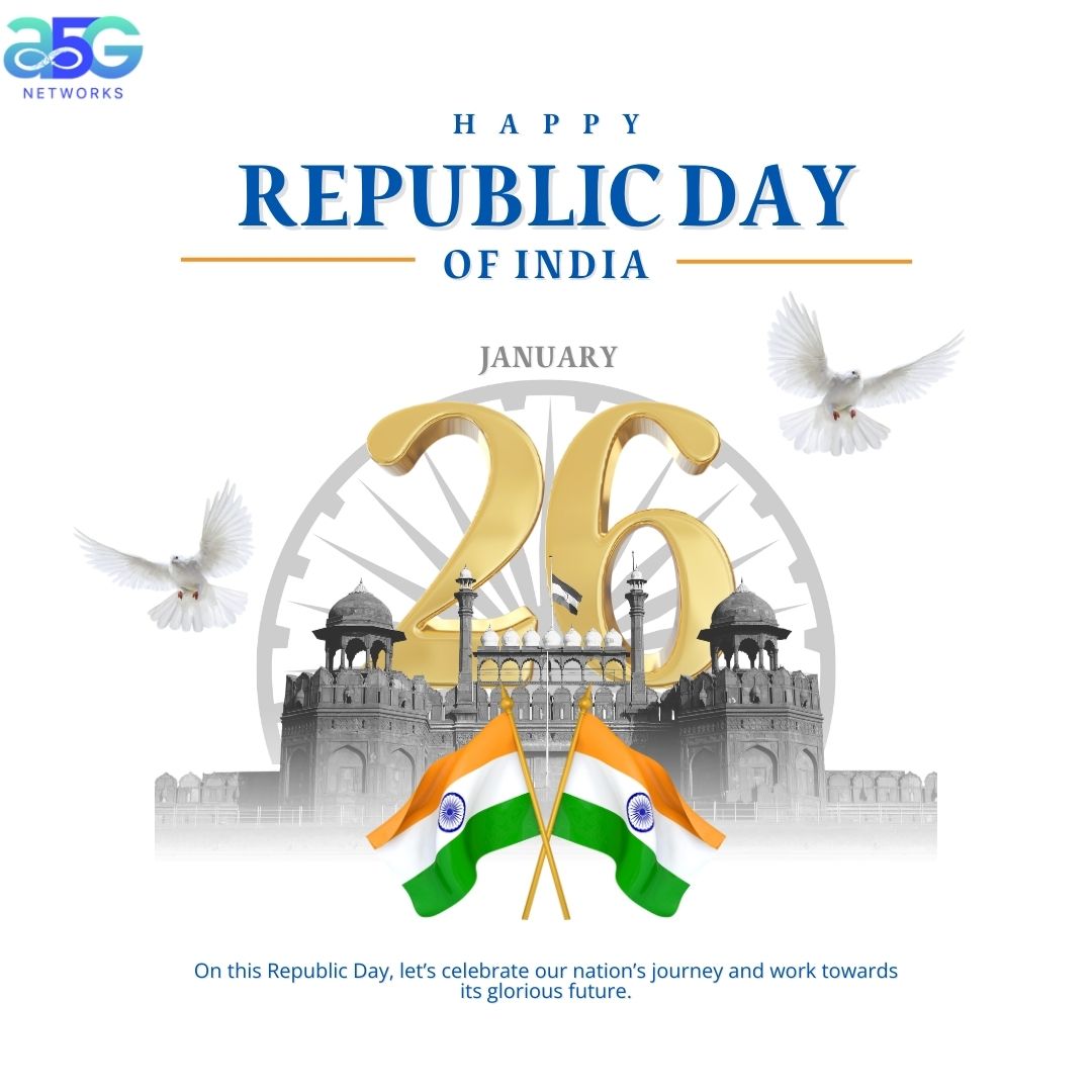 A5gNetworks's tweet photo. Wishing everyone a Happy Republic Day 🇮🇳

#A5gnetworks #RepublicDay2026 #IndianConstitution #Gratitude #A5gnet https://t.co/HzwoVm8BfJ