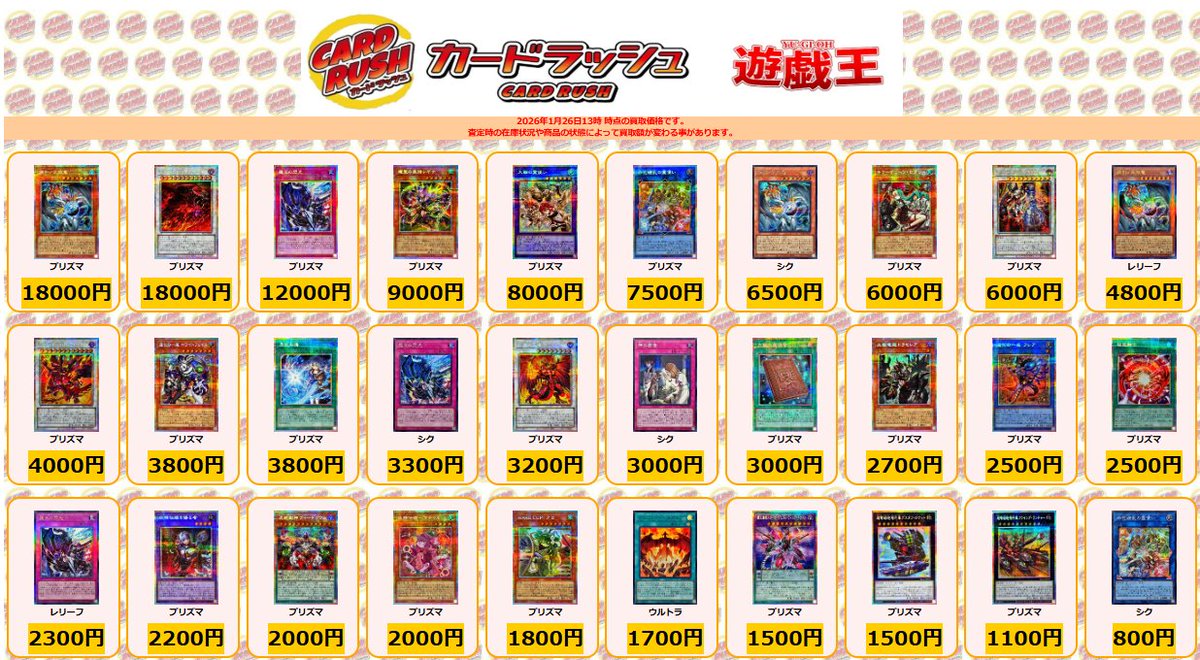 遊戯王 調和ノ天救竜 プリズマ ￥18000 スカーレッドノヴァドラゴン