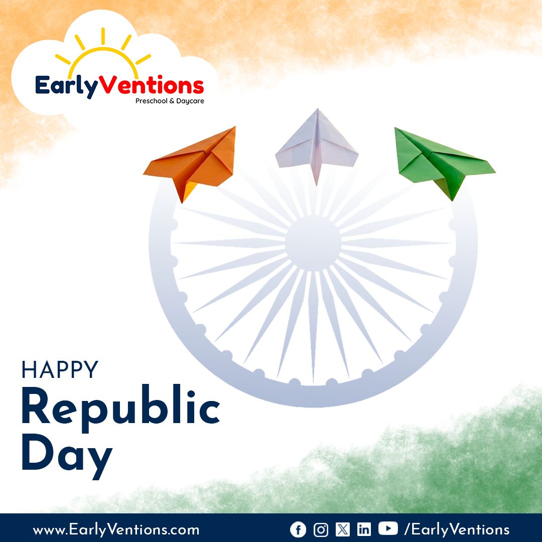 Happy Republic Day 

Today,  we celebrate the values that bring us together unity, respect, and  fairness introduced gently to our little learners through everyday  moments of sharing and learning.