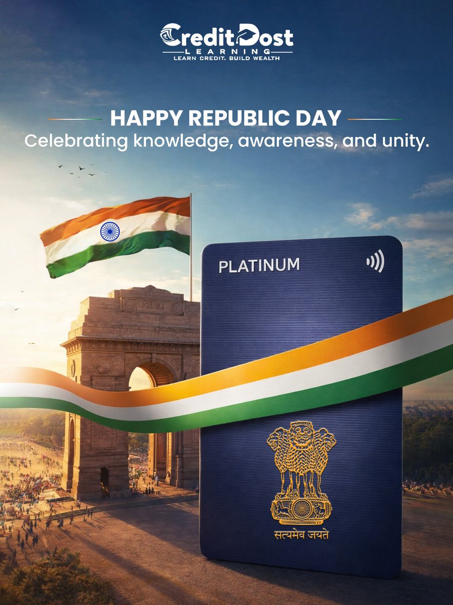 creditdostlearn's tweet photo. This Republic Day 🇮🇳, we honour knowledge, awareness, and unity.
Because understanding credit is the first step toward financial independence ��💳
Let’s learn, grow, and build a stronger financial future together.

#RepublicDay #FinancialLiteracy #LearnCredit #CreditAwareness https://t.co/5LKbDEuR8K