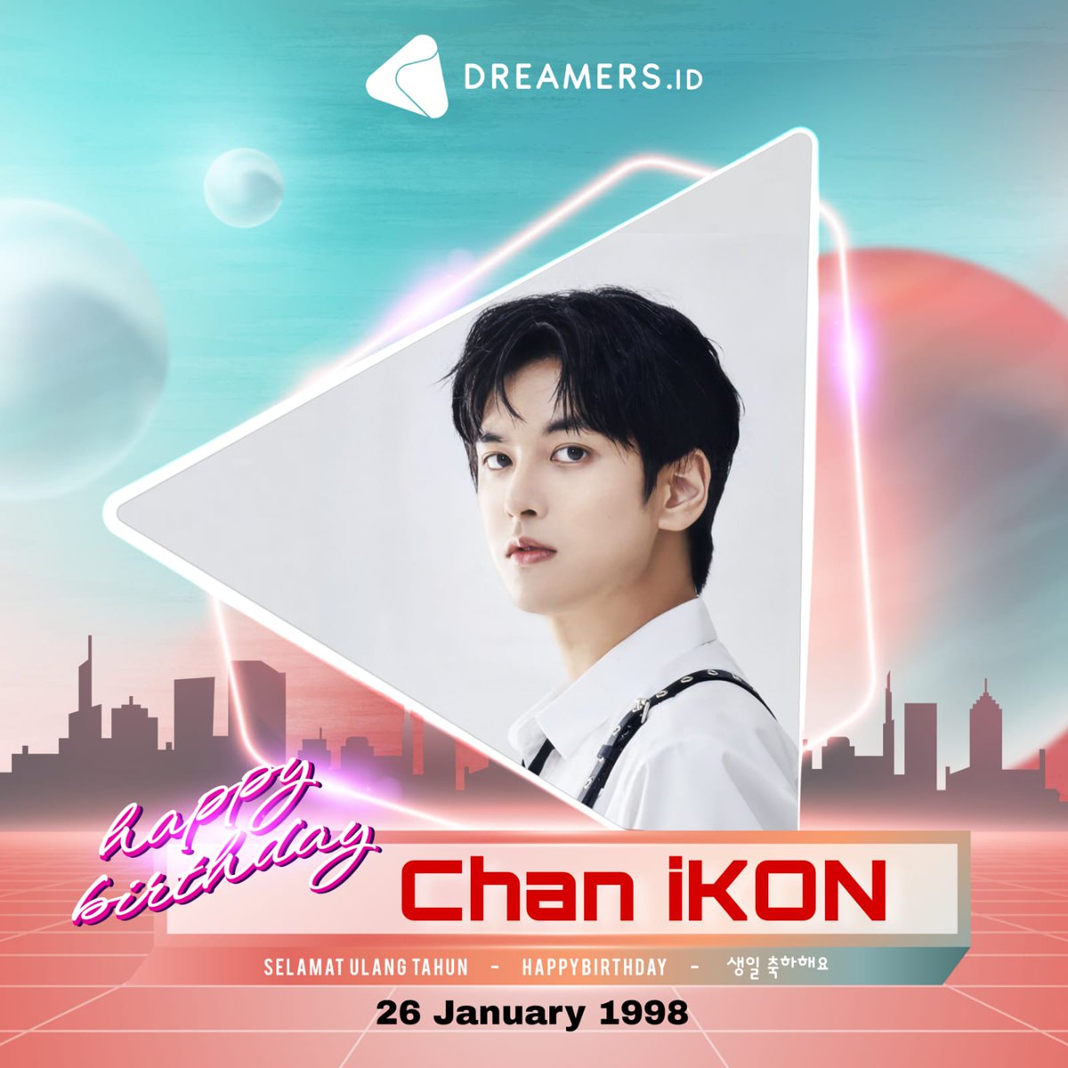 DreamersRadioID's tweet image. Happy Birthday Chan iKON! 🎂🥳❤️
@iKONIC_143 @iKON_chan_w000

May you always be happy, healthy, and loved by many. We wish you to always walk on flowery path!

#정찬우 #CHAN #아이콘 #アイコン #iKON
#Chanwoo28thBDAY #찬우생일축하해용