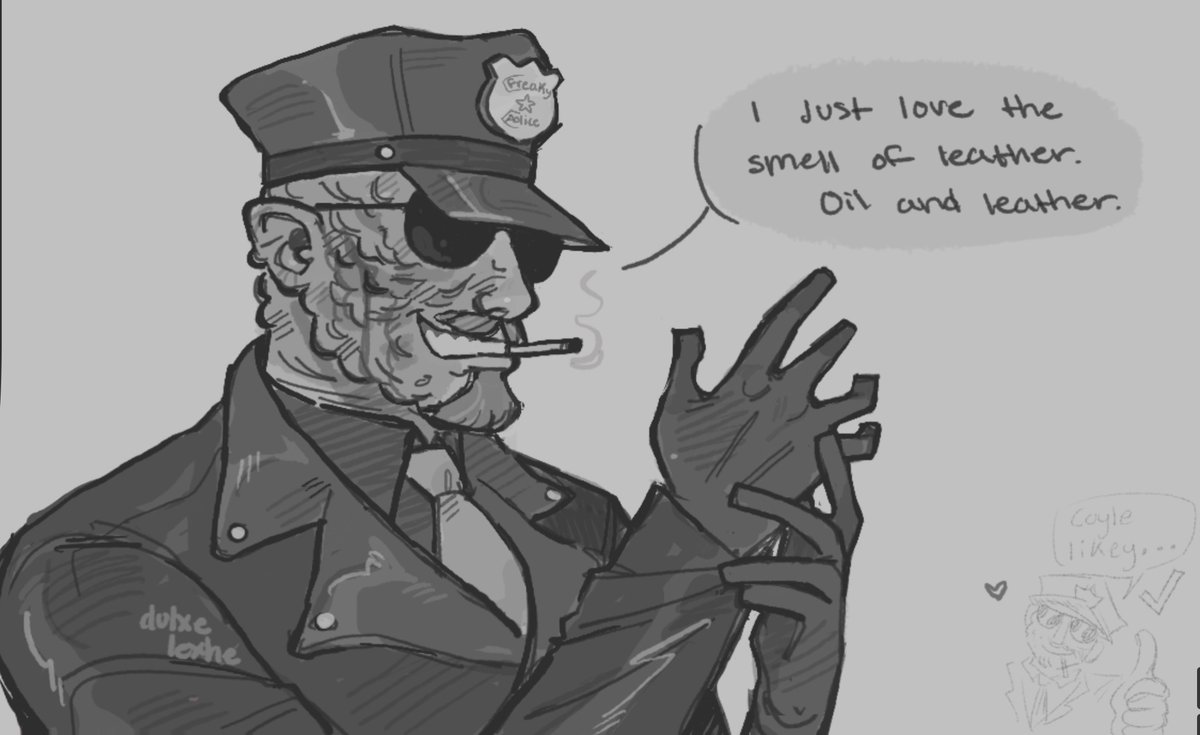 dulxelexhe's tweet image. magma doodle, the theme was leather so ofc i had to draw coyle

#outlasttrials