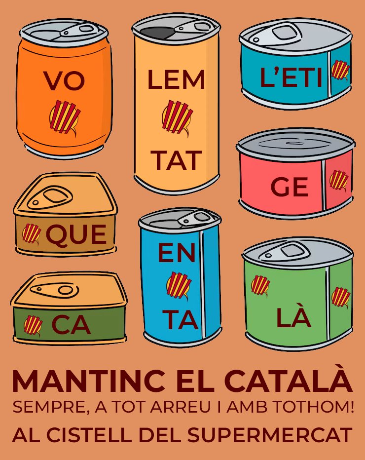 Omple el cistell de la compra de productes etiquetats en català.

Mantinc el Català al cistell del supermercat.