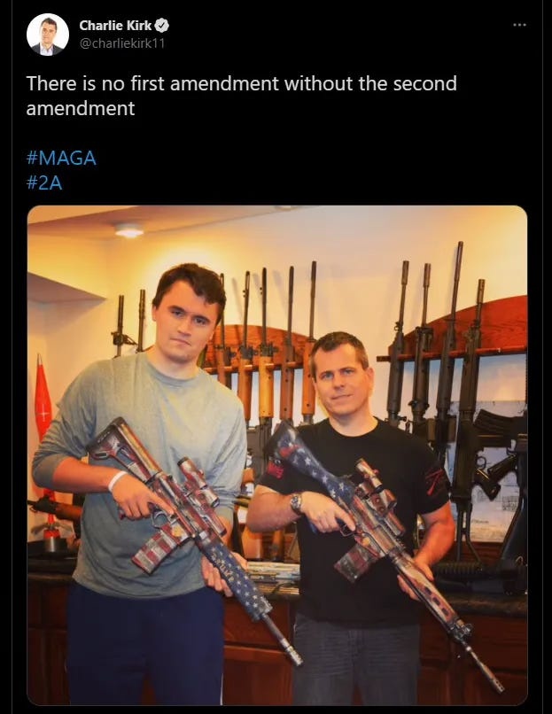 TheRealThelmaJ1's tweet image. A tweet Charlie Kirk made many times on here.