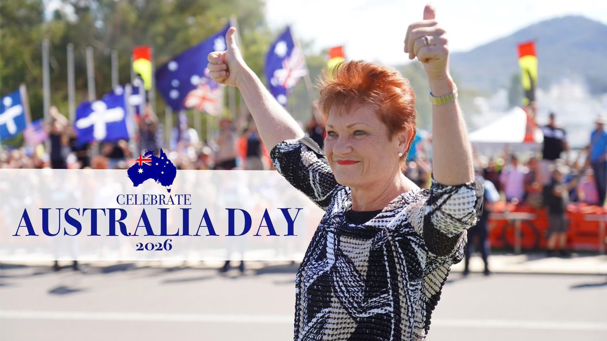 PaulineHansonOz's tweet image. Happy Australia Day!!!!!!

Today is a chance to celebrate Aussie humour, pride, love of country and mateship. 

We're not perfect, however the sooner we end the woke culture that has infected much of western societies - the sooner we return to a united, prosperous nation.

I for…