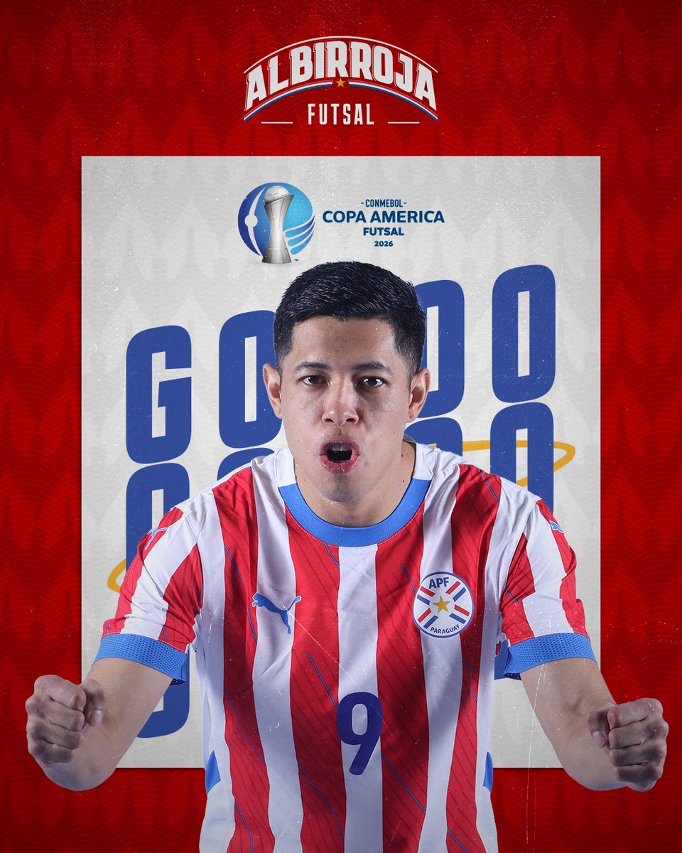 FutsalAPF's tweet photo. @TigoSportsPY ⏱️ 16’30” ST

🗣️ ¡GOOOLLL de la Albirroja, Hat-Trick de Hugo Martínez que anota el cuarto a favor de Paraguay!

➡️ #Ecuador 🇪🇨 1
➡️ #Paraguay🇵🇾 4

⚽ CONMEBOL Copa América de Futsal.
📺 @TigoSportsPY

¡𝑽𝒂𝒎𝒐𝒔 𝑷𝒂𝒓𝒂𝒈𝒖𝒂𝒚! 🇵🇾

#FutsalAPF✔️ #CAFutsal🏆 https://t.co/K6wso3ek3e