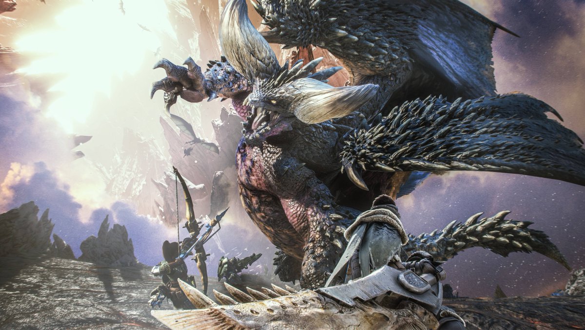 CAPCOM_MHB's tweet image. 【モンハン記念日】

本日1月26日は『モンスターハンター：ワールド』の発売日！

モンスターへのダメージが見えたあの衝撃…
そしてそれから8年も経ってしまったという衝撃…

#MHW #MHワールド #モンハンワールド