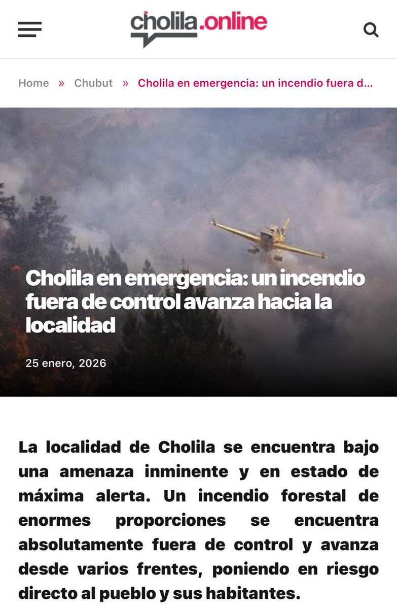 ¡QUE NO SEA SOLO UNA MODA!

¡BASTA DE LAGRIMEAR POR LOS INCENDIOS EN LA PATAGONIA Y OLVIDARNOS AL DÍA SIGUIENTE!

Que el hablar de emergencia ígnea deje de ser un post viral o un titular de verano y se convierta en un compromiso real, serio y de largo plazo de TODOS los