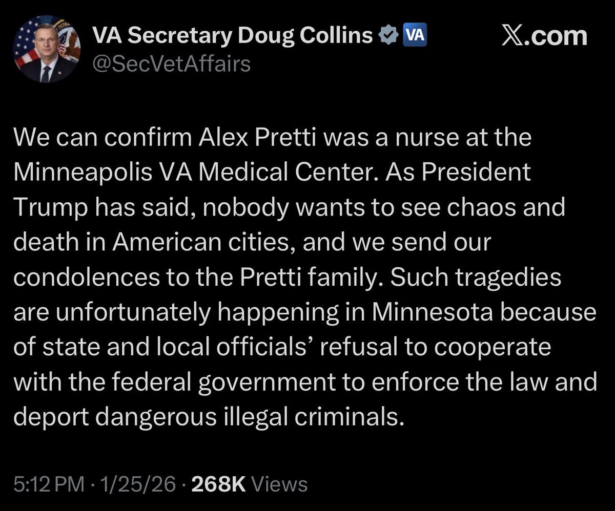 RonFilipkowski's tweet image. I have a lot of respect for people who work at the VA and I’m sorry they have to serve during this dickhead’s tenure.
