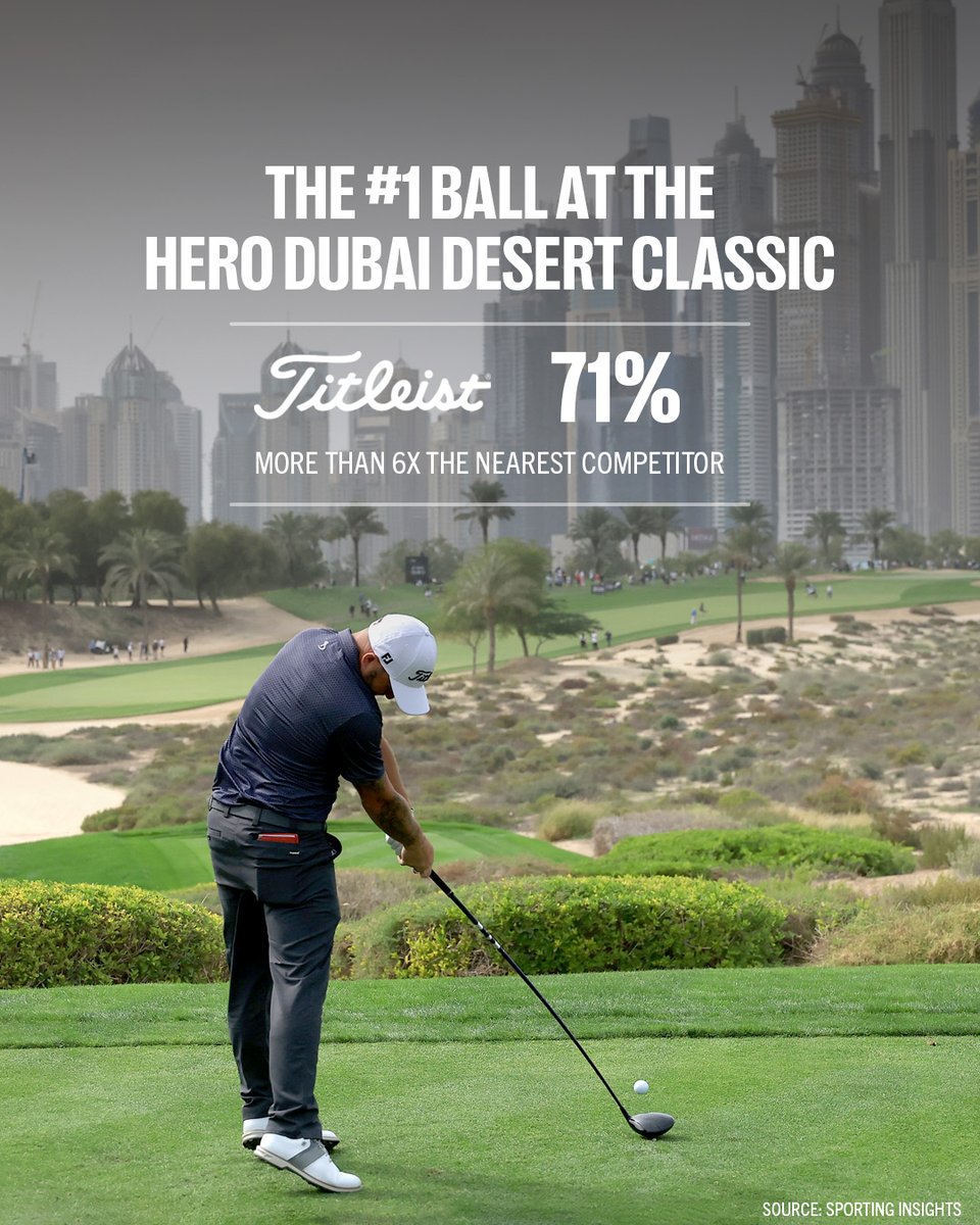 Titleist's tweet image. Pro V1 for @theamexgolf champion.

Pro V1x for the @DubaiDCGolf champion.

#1ballingolf