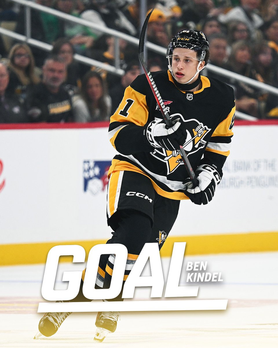 KINDY! 🚨

2-0 Penguins, 11:19 to go in the 2nd.