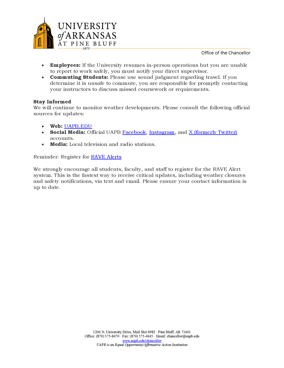 UAPB Official tweet media