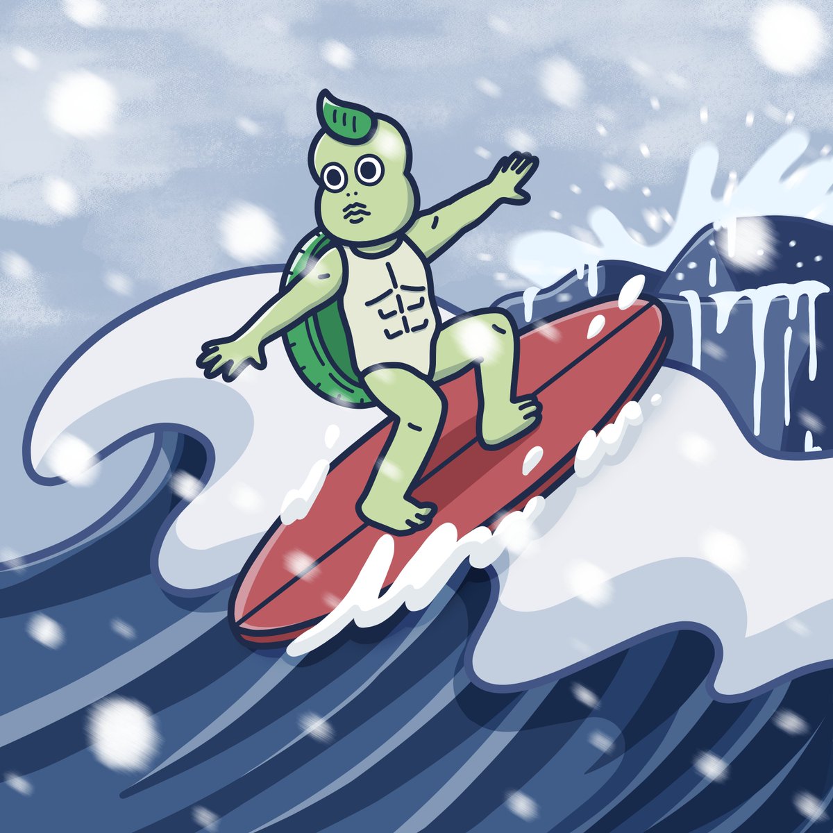 冬の日本海は意外とボルト一人。
#名作くん