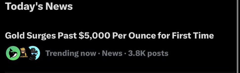mixer100x's tweet photo. Gold did it, it surpassed $5000 but this is really just the start, #GOLD5000 will be the revelation of all coins! Send it https://t.co/9VYOXvfb7h