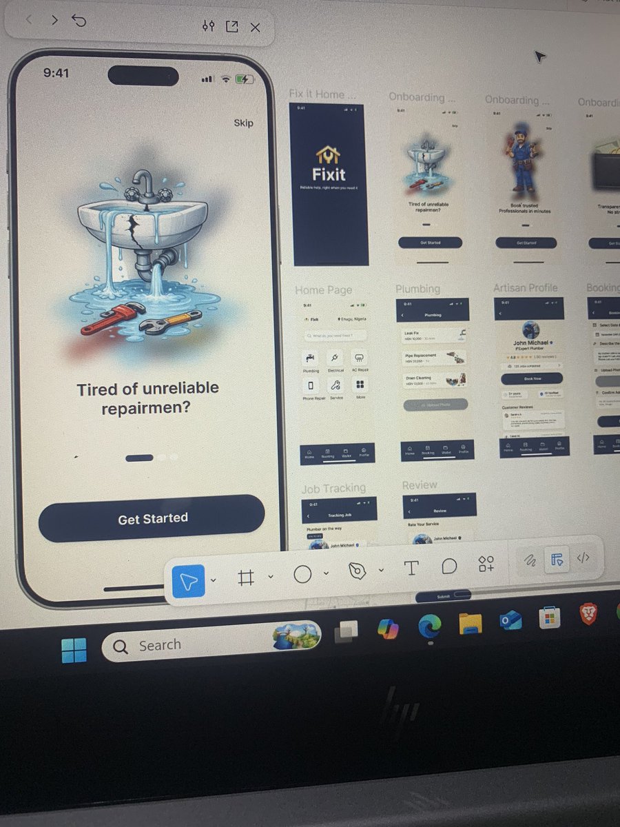 Joshua_351's tweet image. Designed Fixit an on demand repair service app that helps users find trusted professionals in minutes.
Problem unreliable artisans, unclear pricing, no tracking.
Solution verified experts, transparent costs, easy booking, and real time tracking all in one app.
#UIDesign #UXDesign